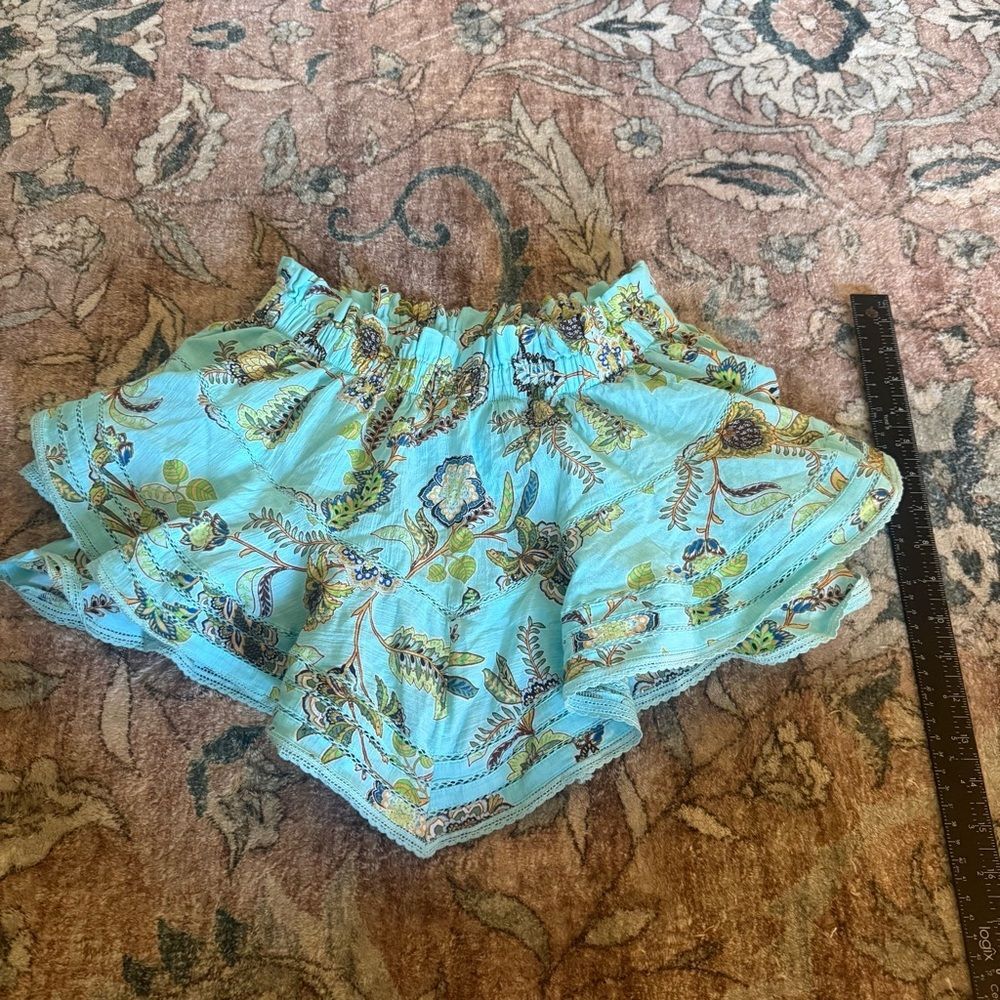 Aerie Light Blue Floral Shorts